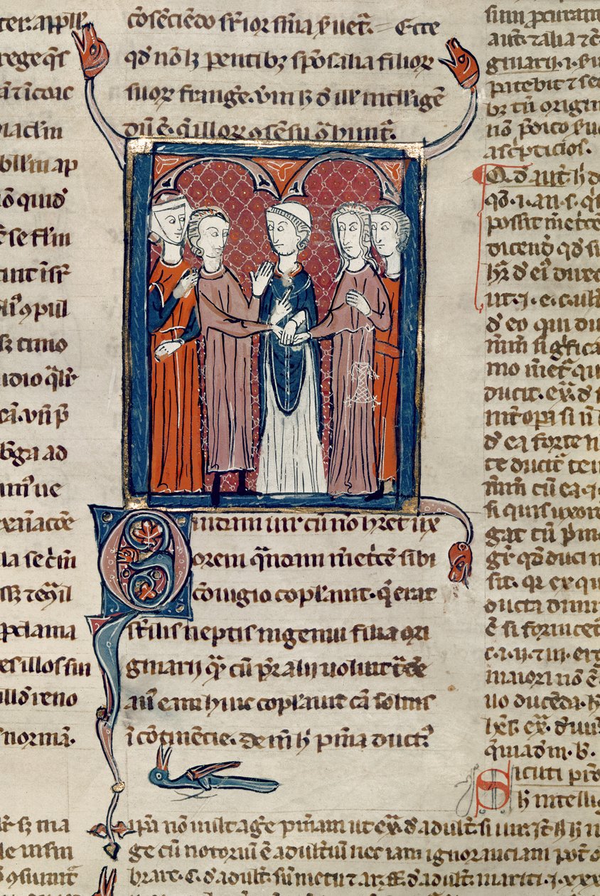 Ms 372 fol.168 مشهد زواج من ديكريتس دي جراتين بواسطة المدرسة الفرنسية