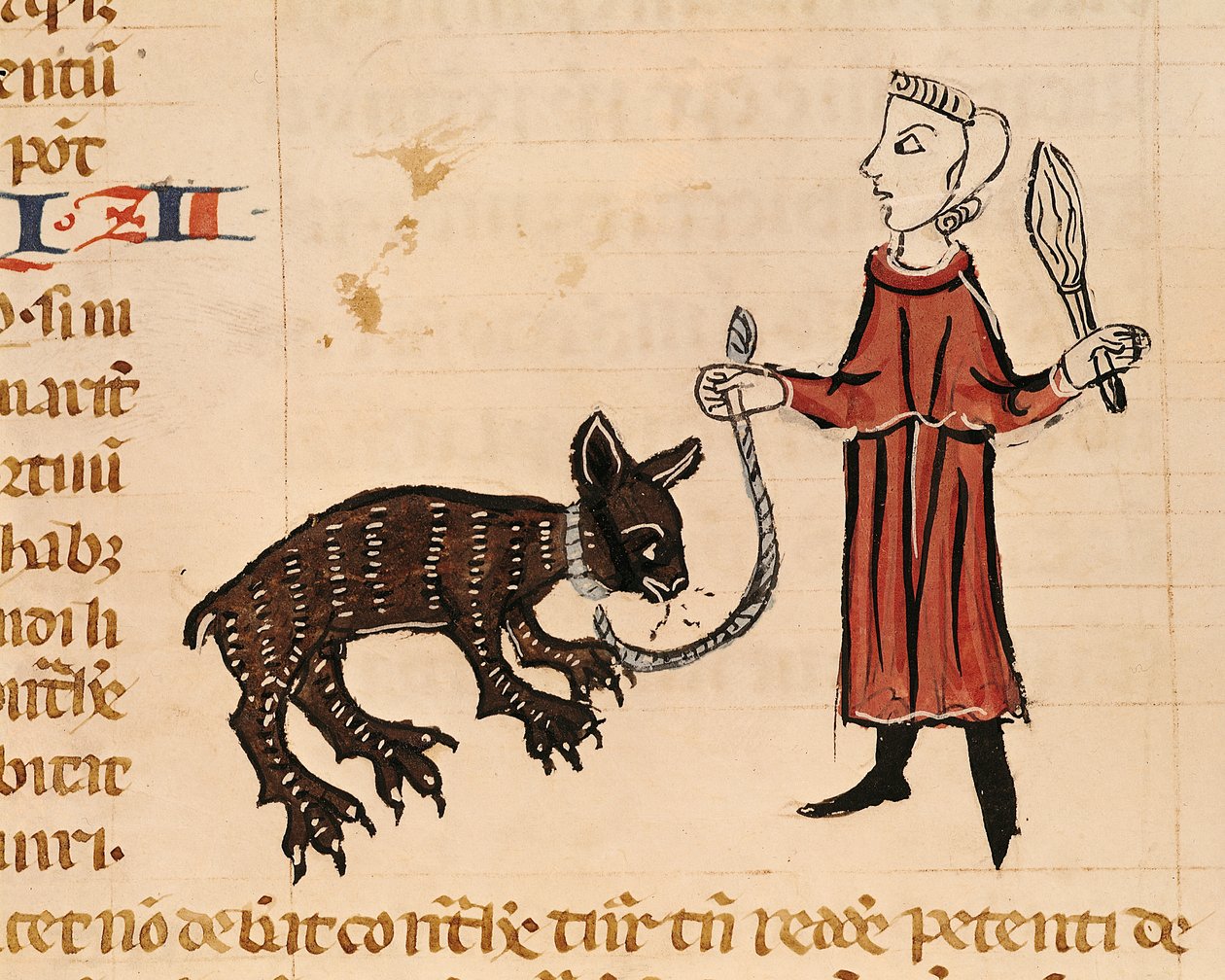 Ms 372 fol.241v حارس الدب ، من مراسيم دي جراتين بواسطة المدرسة الفرنسية