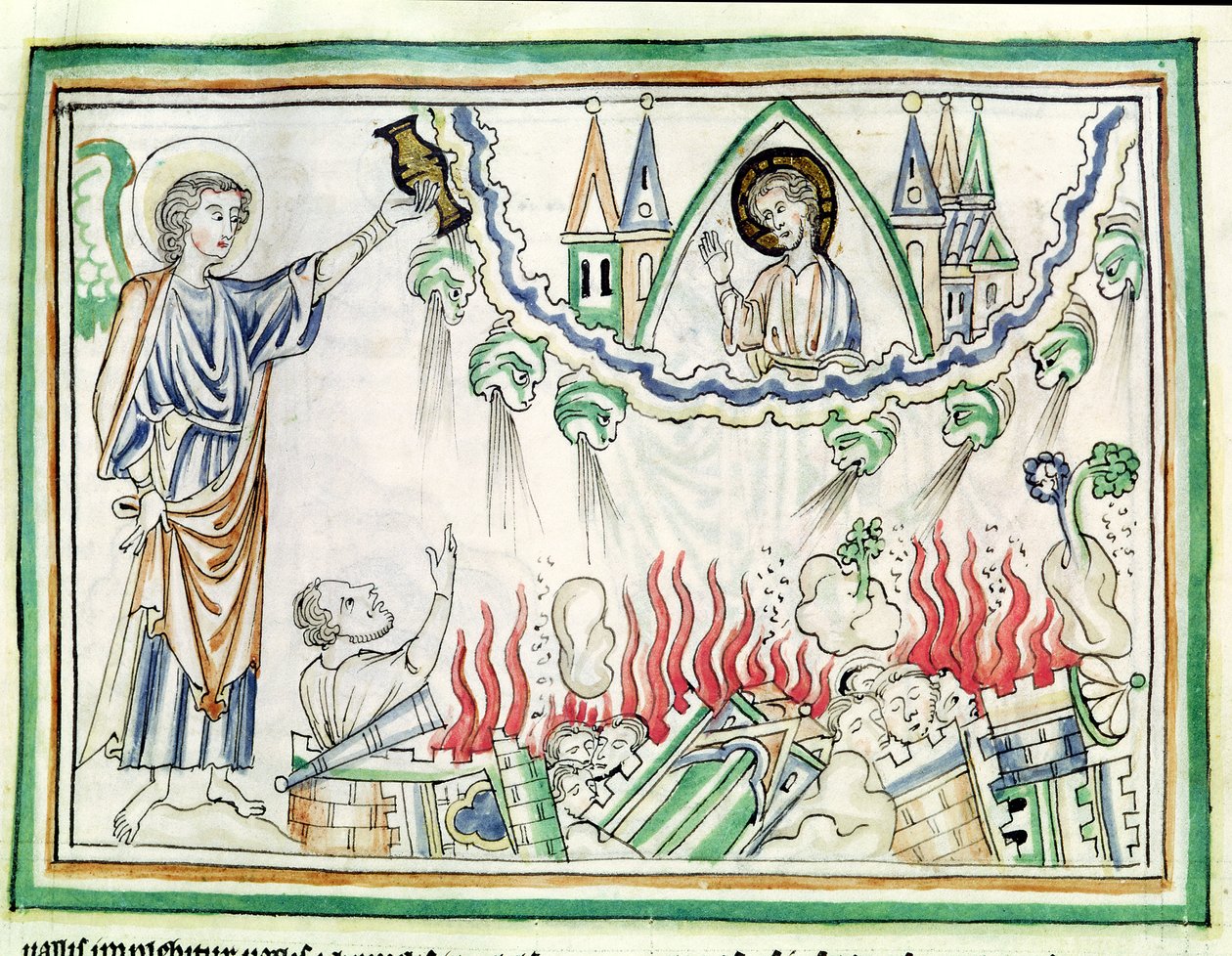Ms 422 fol.77 تدمير بابل بواسطة المدرسة الفرنسية