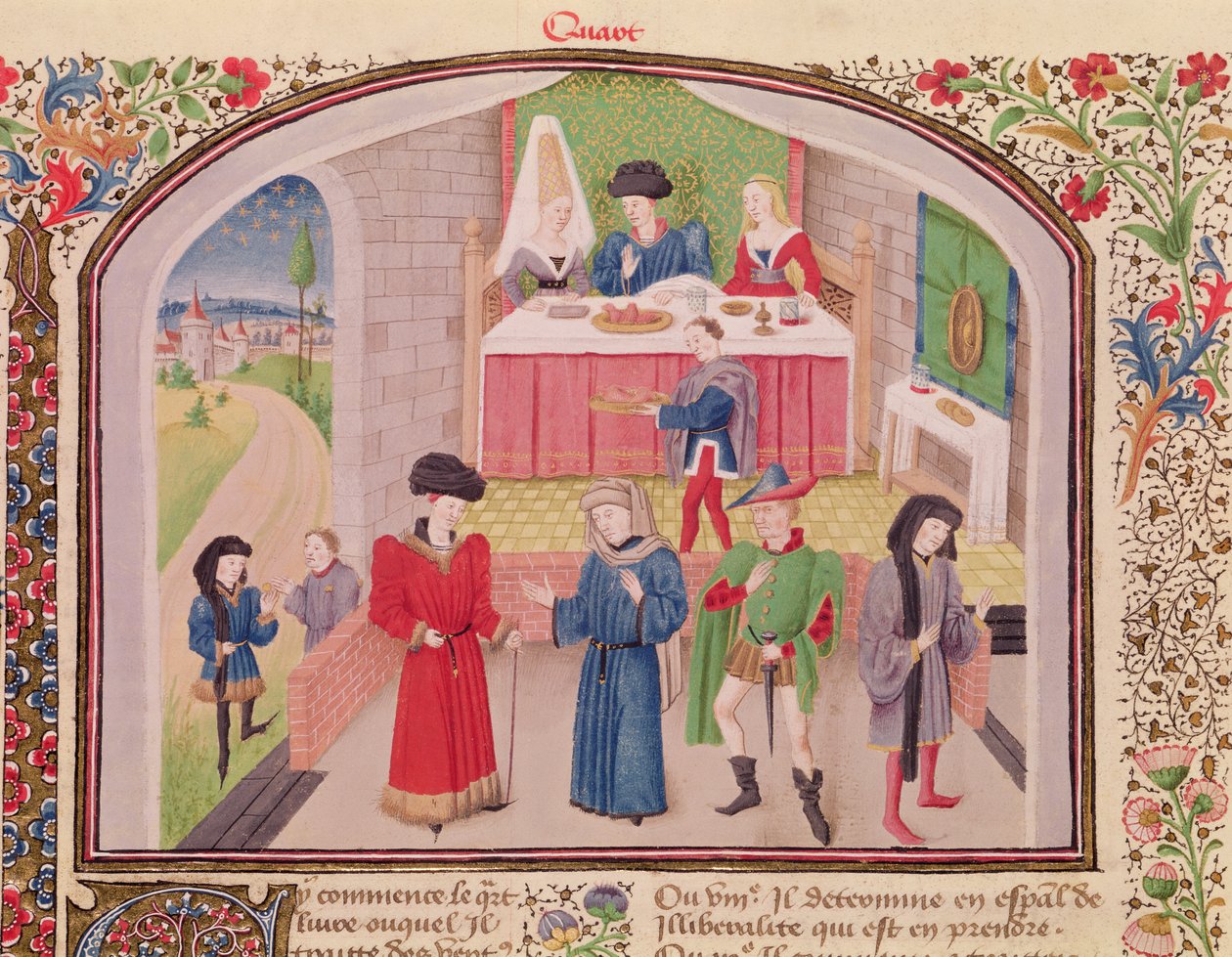 السيدة 927 Fol.52v العقلانية والليبرالية والجشع من الأخلاق والسياسة والاقتصاد بواسطة أرسطو (384-322 قبل الميلاد) بواسطة المدرسة الفرنسية