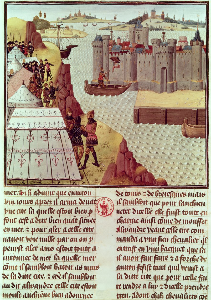 السيدة الأب 9342 صفحة من هيستوار دو جراند الكسندر بقلم جان فاكيلين ، c.1465 بواسطة المدرسة الفرنسية