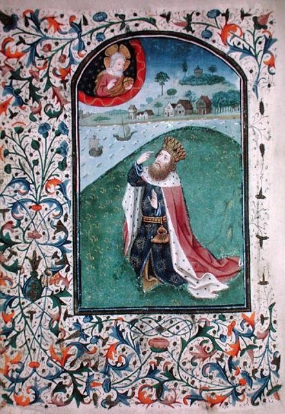 Ms Gen 288 f.131v Vision، c.1460 (رق) بواسطة المدرسة الفرنسية