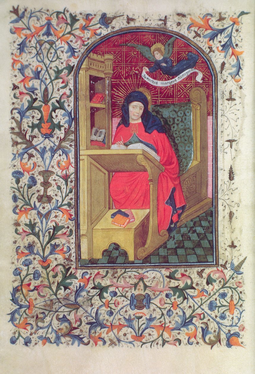Ms Gen 288 f.266v Scholar، c.1460 بواسطة المدرسة الفرنسية