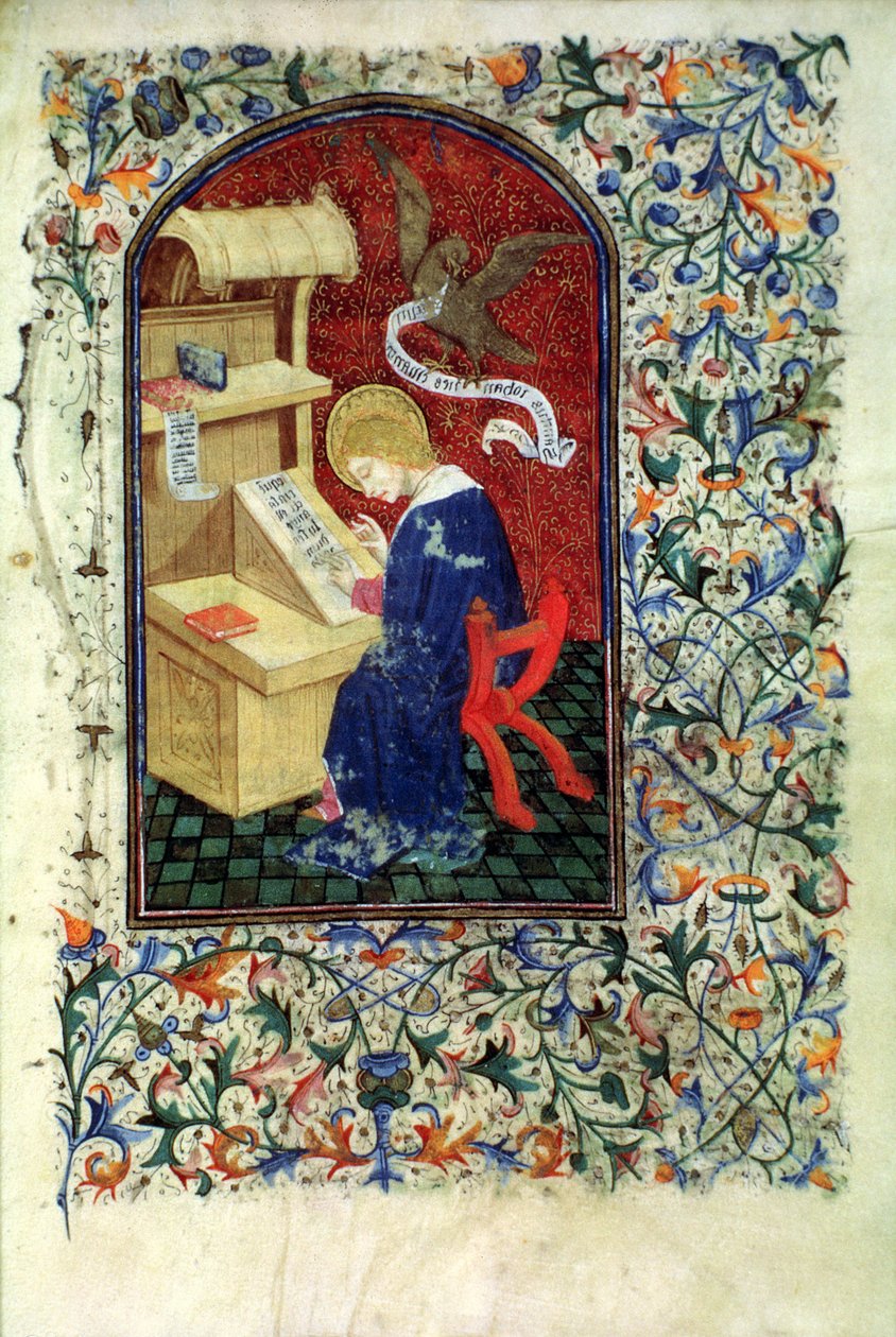 Ms Gen 288 f.291v Scholar، c.1460 بواسطة المدرسة الفرنسية