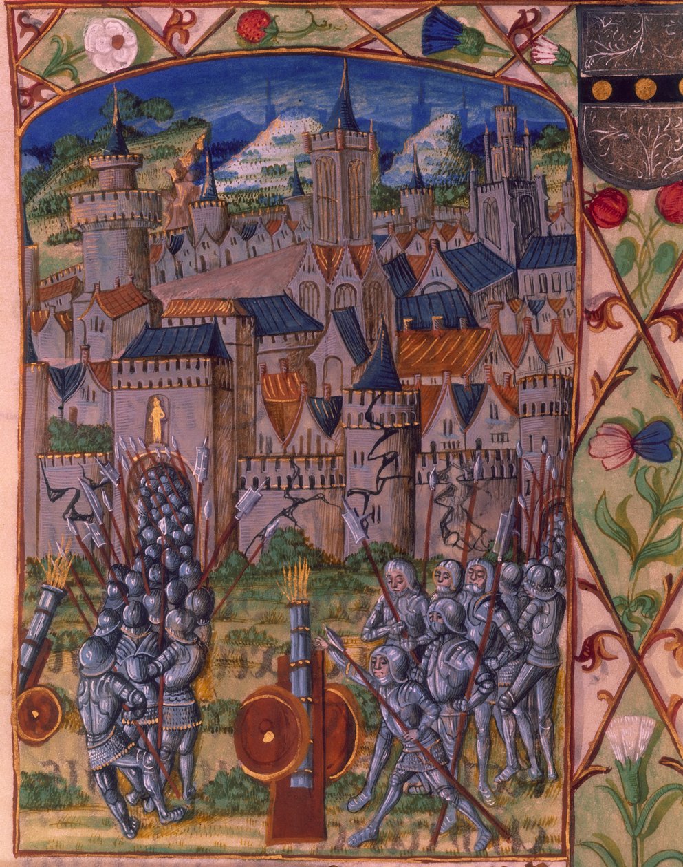 Ms. Royal 20 E.III fol.152v القبض على إيفرو ، من 