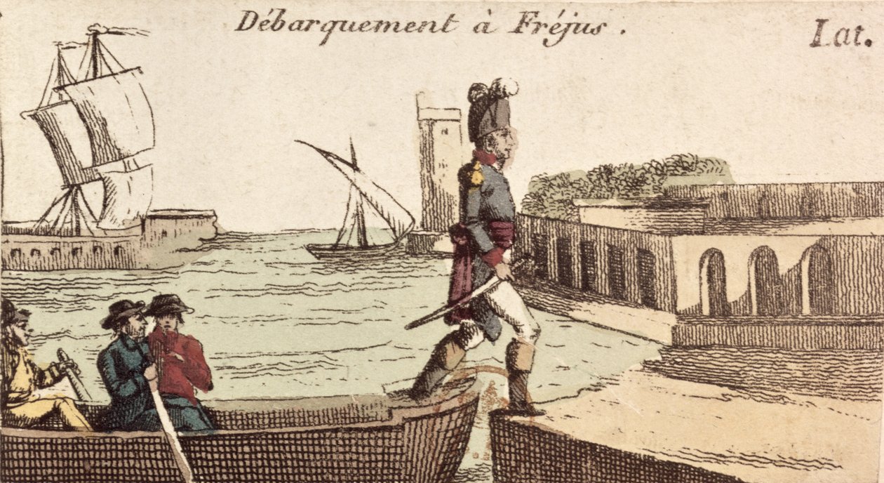 وصول نابليون إلى فريجوس عائدًا من الحملة المصرية ، 9 أكتوبر 1799 بواسطة المدرسة الفرنسية