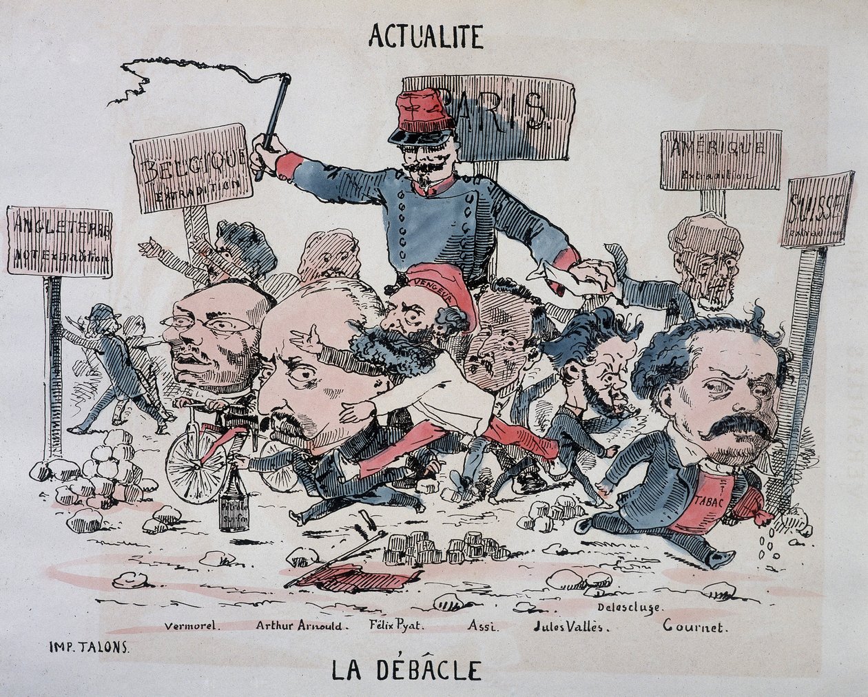الأخبار: La déblacle: Vermorel و Arnould و Pyat و Assi و Vallès و Delescluze و Gournet في نهاية الكومونة بواسطة المدرسة الفرنسية