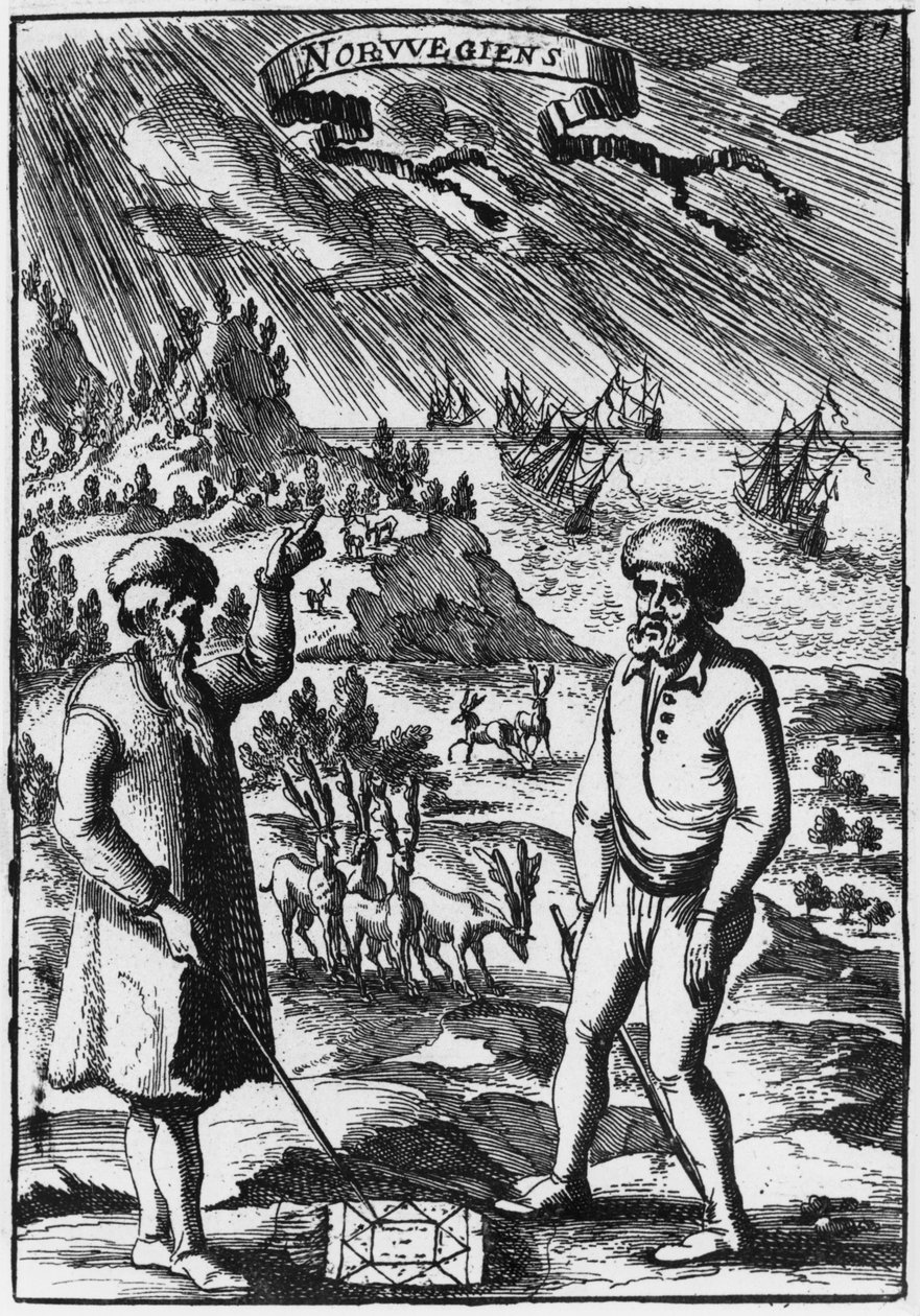 النرويجيون ، توضيح من وصف de lUnivers بقلم Allain Manesson Mallet (1630-1706) منشور باريس ، 1683 بواسطة المدرسة الفرنسية