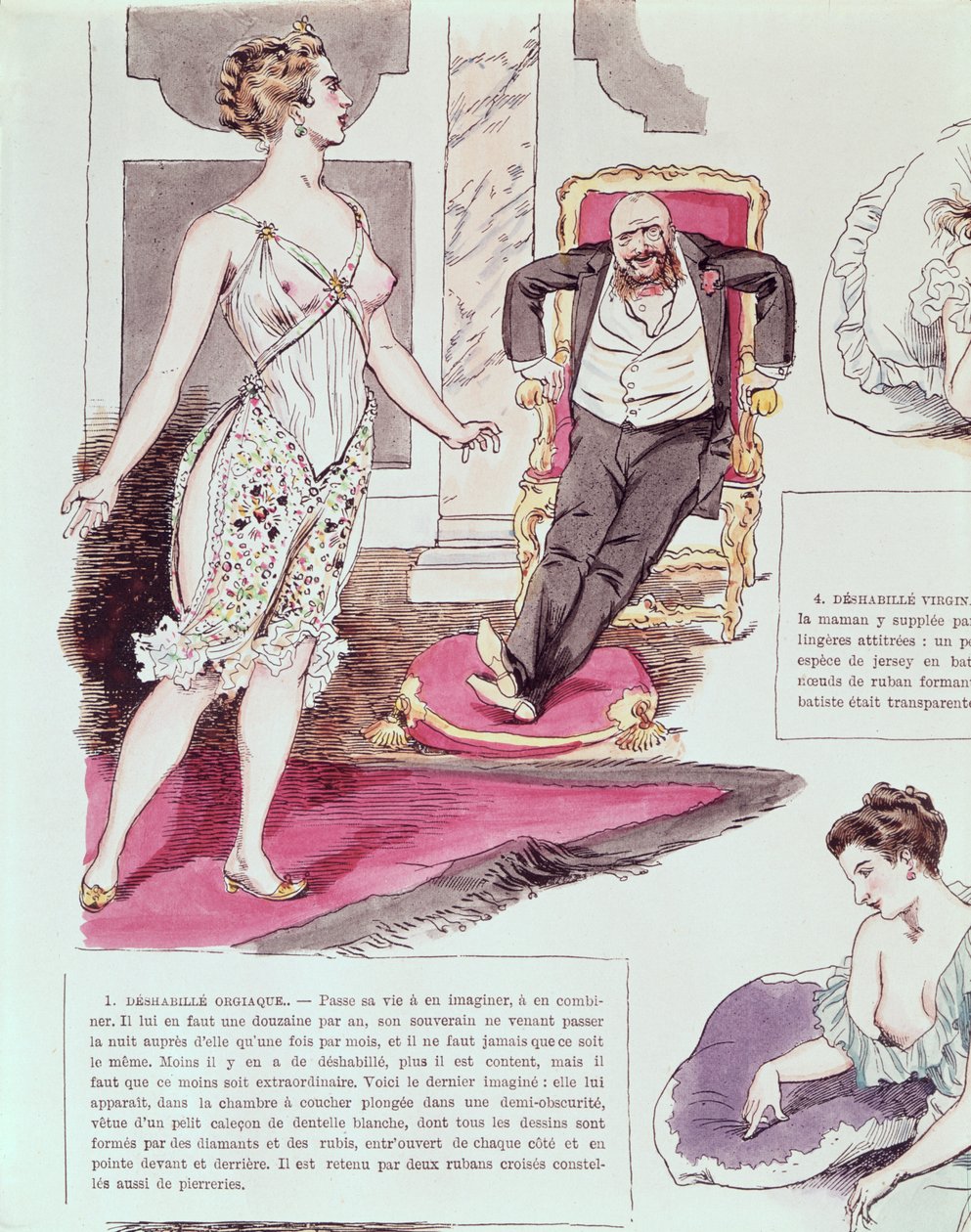 النبلاء Orgiastic Orgiastic Negligee ، رسم توضيحي من La Vie Parisienne ، ج. بواسطة المدرسة الفرنسية