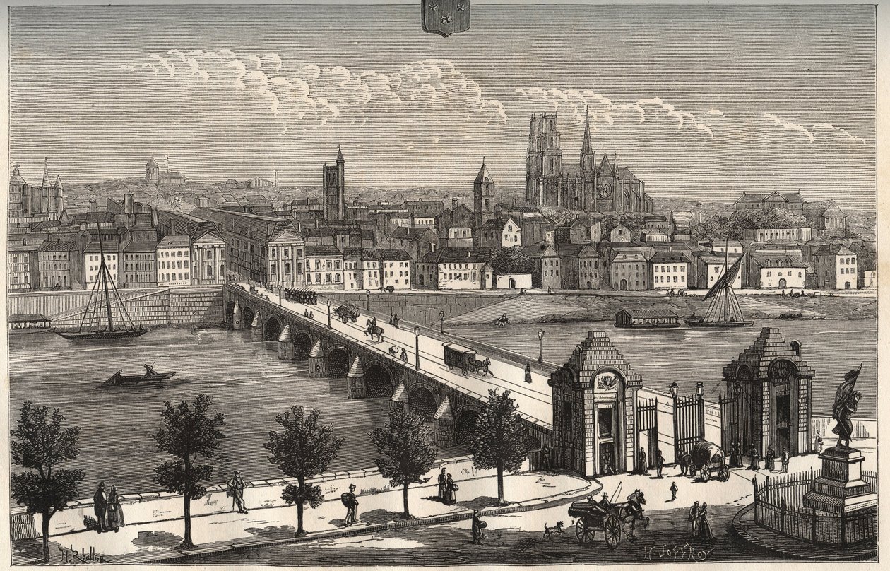 Orleans - Centre-Val de Loire - engraving in “La France illustree: geography, history, statistical administration” by V.A. Malt-Brown. 1884 بواسطة المدرسة الفرنسية