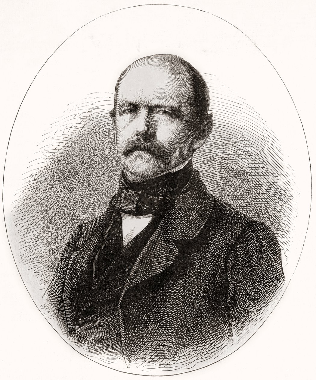 أوتو إدوارد ليوبولد ، أمير بسمارك ، دوق لاوينبورغ ، من LUnivers Illustré ، 1866 بواسطة المدرسة الفرنسية