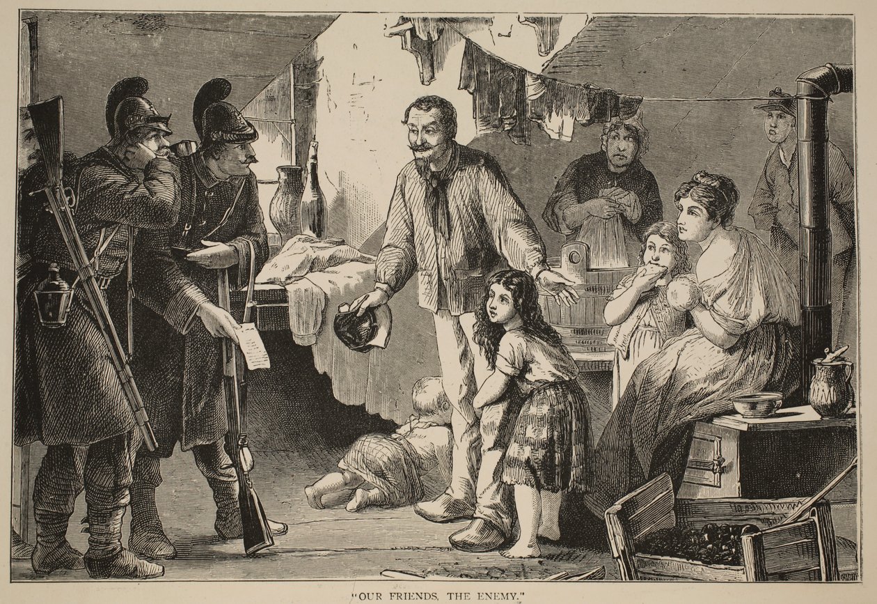 أصدقائنا ، العدو ، توضيح من كاسيل تاريخ الحرب بين فرنسا وألمانيا ، 1870-1871 بواسطة المدرسة الفرنسية