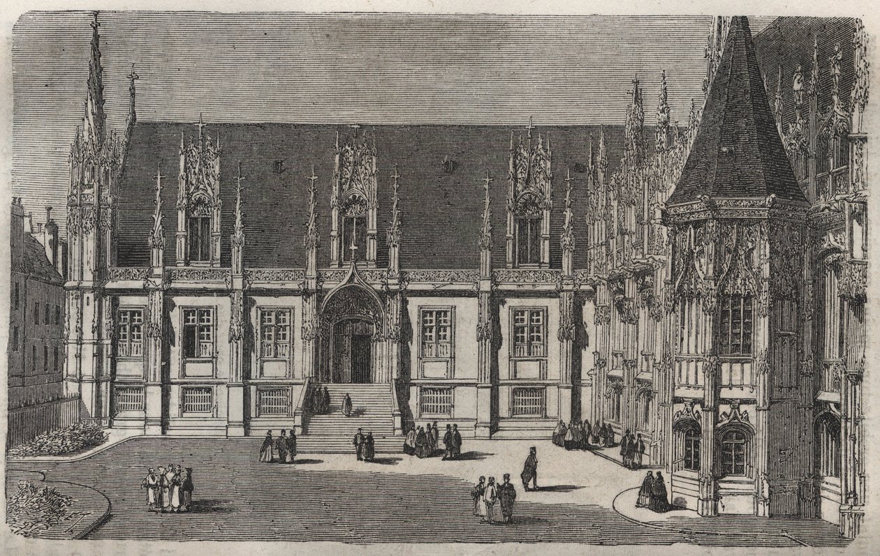 Palais de Justice de Rouen - engraving in “Histoire de France” by Victor Duruy (1811-1894) - 1882 بواسطة المدرسة الفرنسية