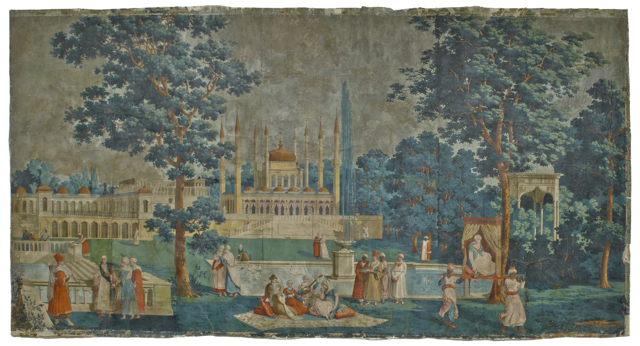 لوحة من Les Rives du Bosphore ، 1828 (ورقة) بواسطة المدرسة الفرنسية