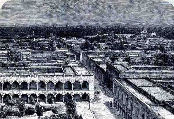 منظر بانورامي لمريدا ، من المدن القديمة للعالم الجديد ، بقلم كلود جوزيف ديزاير شارناي ، حانة. 1887 بواسطة المدرسة الفرنسية