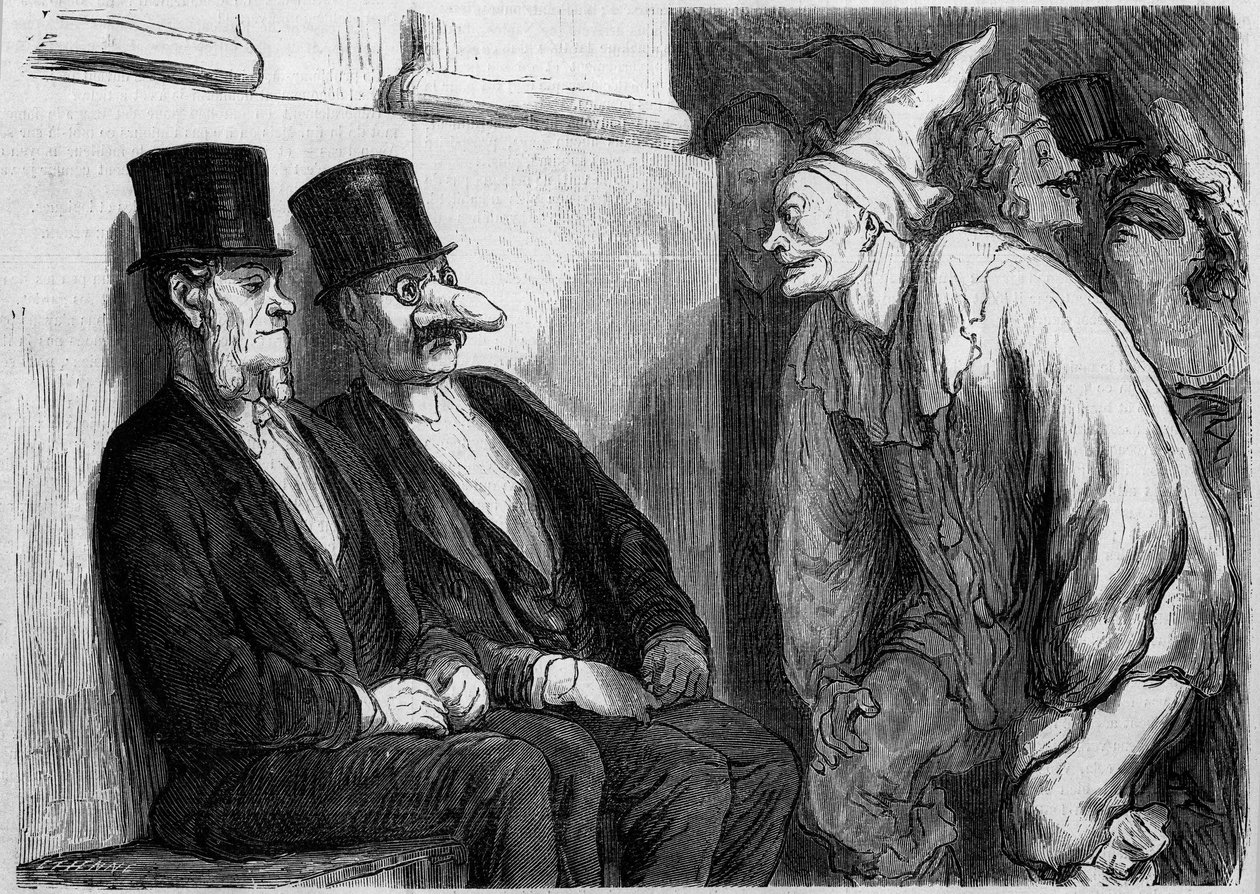 Paris - Ball de l'Opera: "" أنت تستمتع كثيرًا! "" كارتون بواسطة Honore Daumier (1808-1879). نقش في "" Le Monde Illustré "" رقم 567 بتاريخ 22 فبراير بواسطة المدرسة الفرنسية