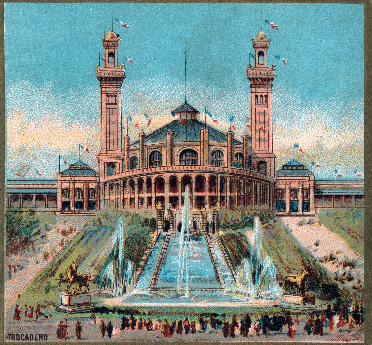 باريس. المعرض العالمي لعام 1889: تروكاديرو. بواسطة المدرسة الفرنسية
