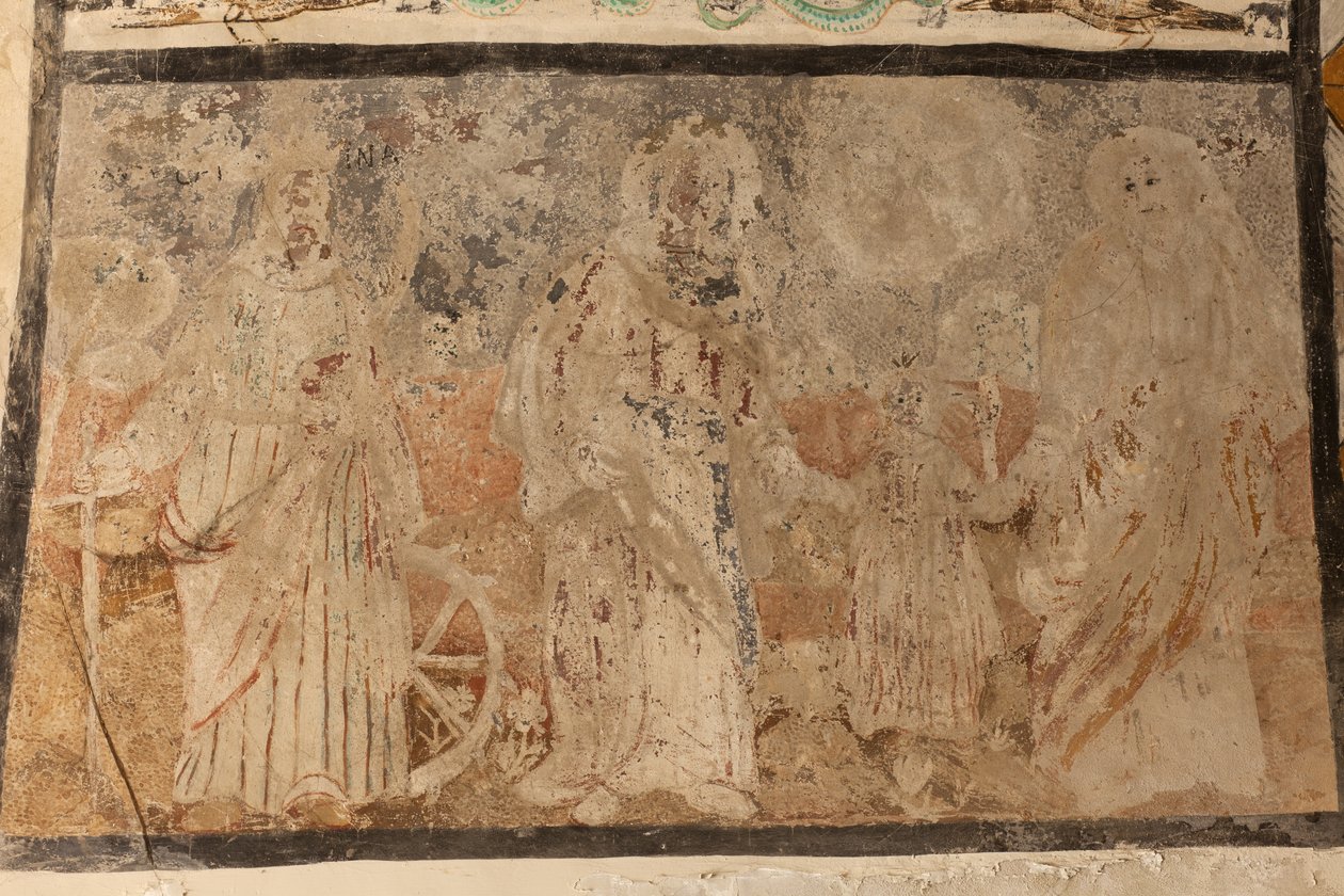 كنيسة الرعية (كنيسة سيدة سوليرز). الداخلية. البلاطات. اللوحات الجدارية. التفاصيل. القرن السادس عشر (؟). بواسطة المدرسة الفرنسية