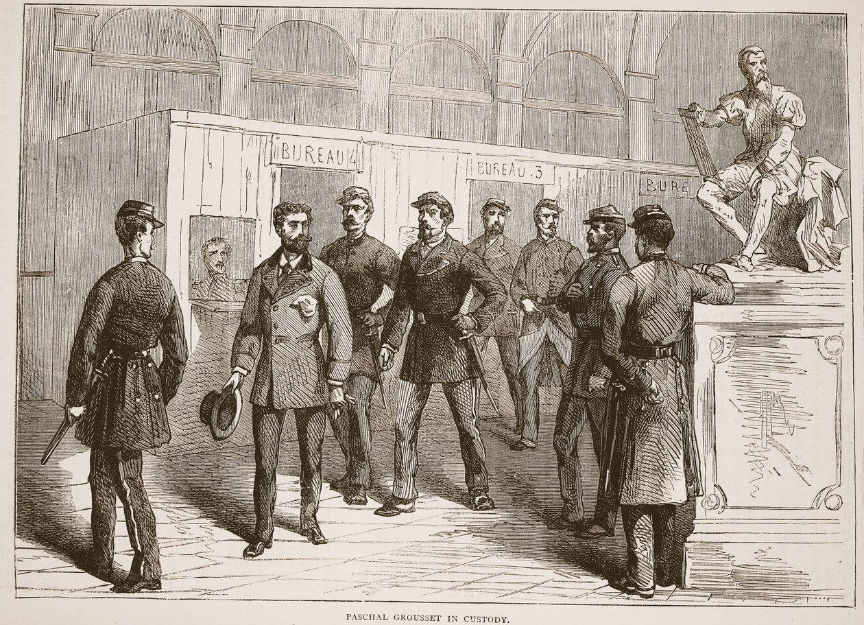 باسكال غروسيت في الحجز ، توضيح من كاسيل تاريخ الحرب بين فرنسا وألمانيا ، 1870-1871 بواسطة المدرسة الفرنسية
