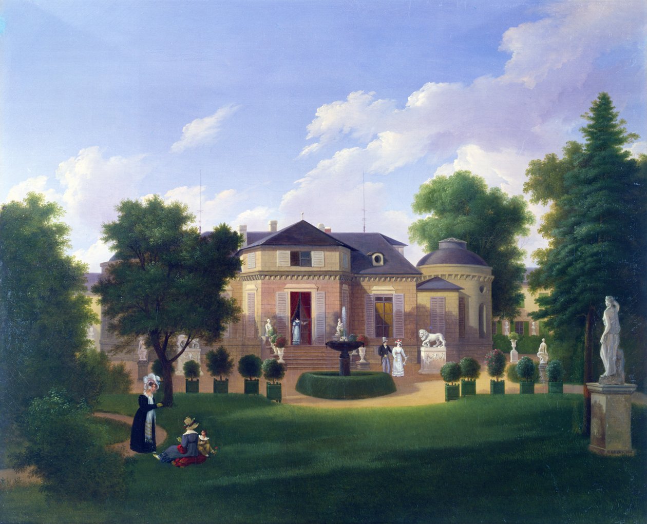 جناح Folie-Beaujon في باريس ، c.1830 بواسطة المدرسة الفرنسية
