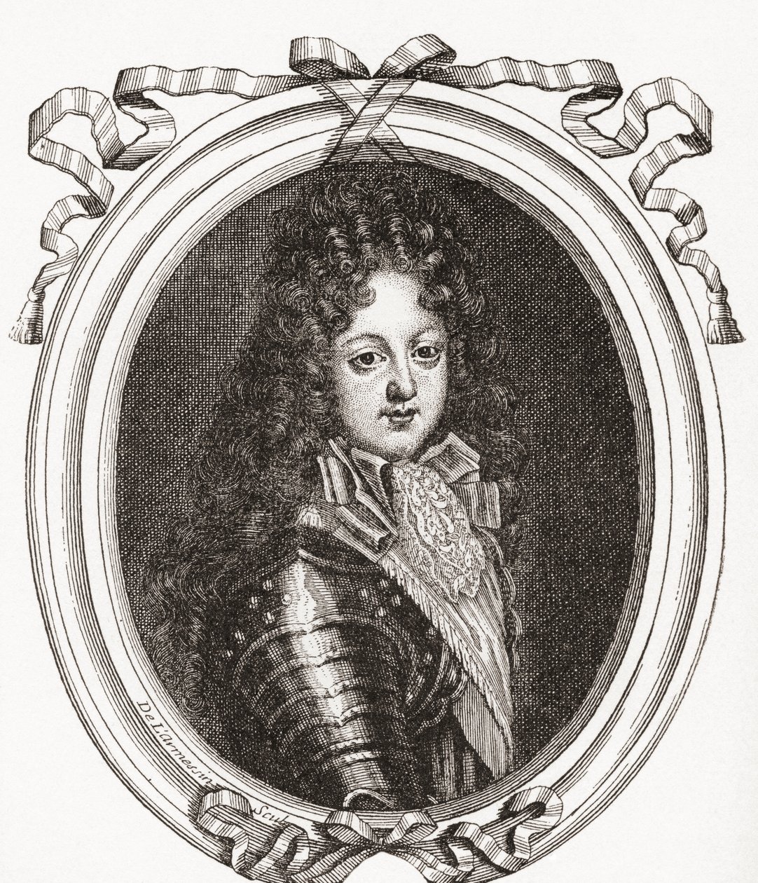 فيليب أورليانز ، دوق أورليانز ودوق شارتر ، 1674 1723. عضو في العائلة المالكة الفرنسية ووصي المملكة. من Les Heures Libres تم نشره عام 1908. بواسطة المدرسة الفرنسية