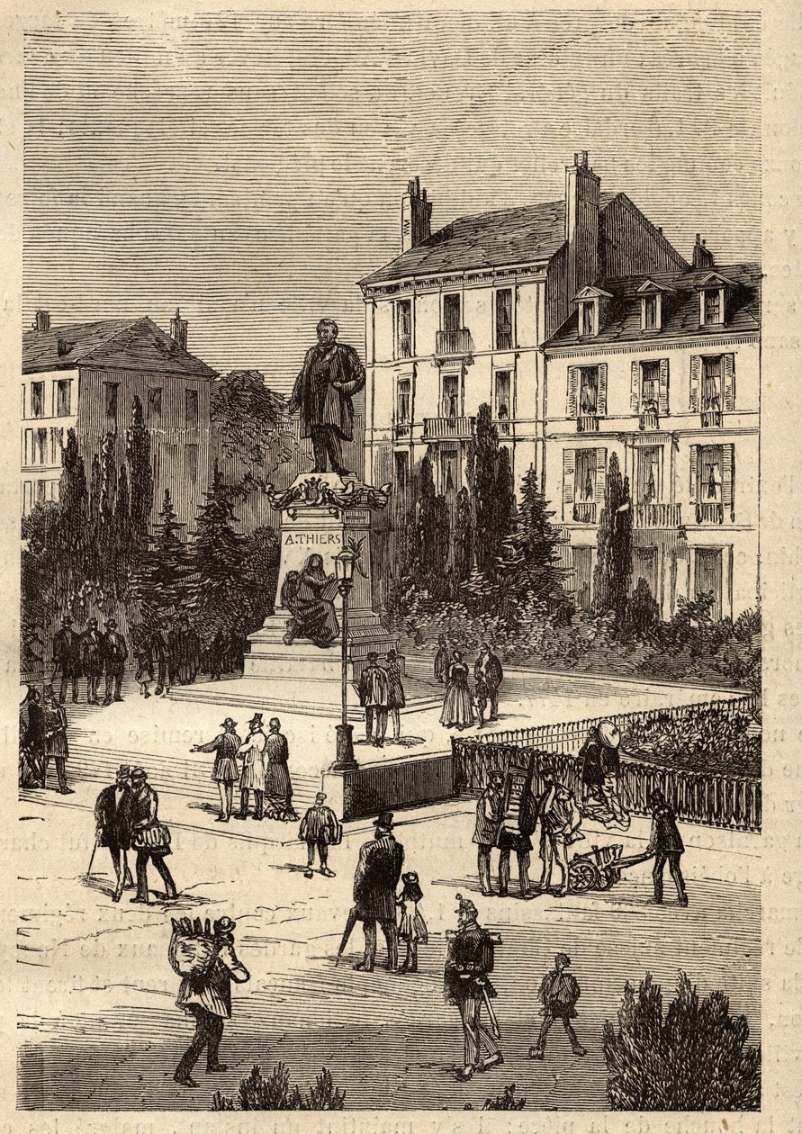 Place Thiers - وسط مدينة نانسي ، في مقاطعة Meurthe-et-Moselle ، في منطقة لورين - نقش في "" PATRIE "- وصف PECTUREQUIREQUE DE LA FRANCE EN 6 VOLUES BY LUCIEN HUARD بواسطة المدرسة الفرنسية