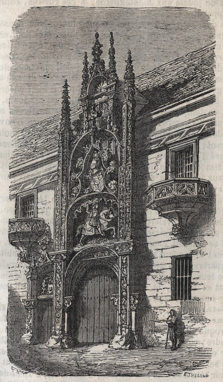 Porte du Palais Ducal de Nancy (Palais des Ducs de Lorraine) (1502-1512) - نقش في "Histoire de France" بقلم فيكتور دوري (1811-1894) - 1882 بواسطة المدرسة الفرنسية
