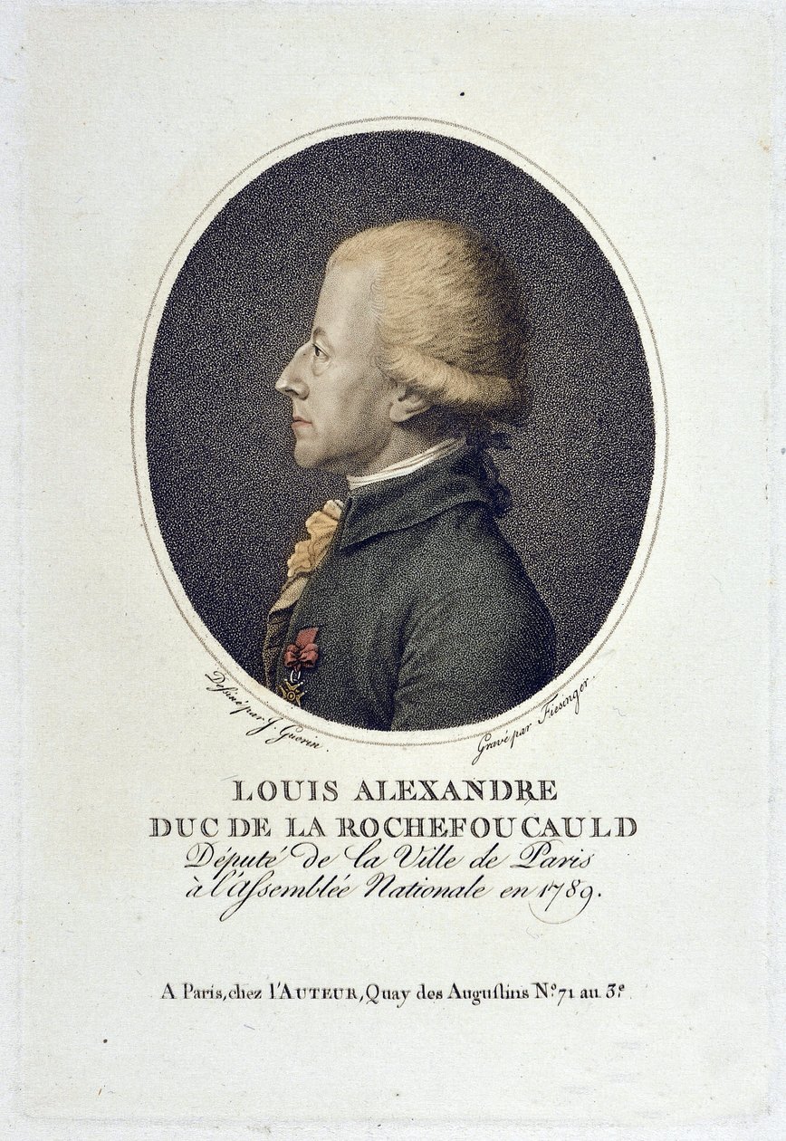 بورتريه لويس ألكسندر دي لا روشفوكولد ، دوق إنفيل (دانفيل) (1743-1792) بواسطة المدرسة الفرنسية