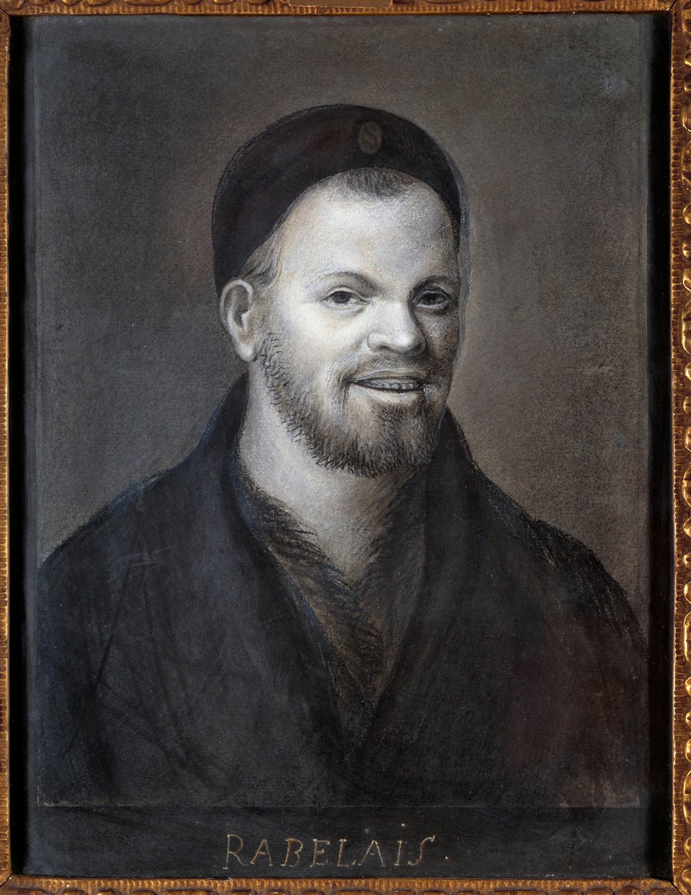 Portrait assumes of Francois Rabelais (1494-1553), French writer and doctor. Drawing of the French School, 22,5 x 17 cm بواسطة المدرسة الفرنسية