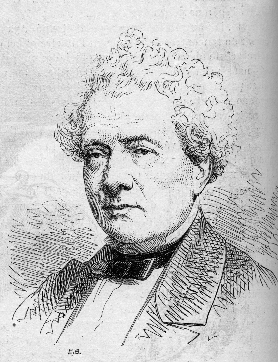 صورة لجوزيف سامسون (1793-1871) ، ممثل فرنسي ، عضو كوميدي فرانسيز. نقش في "Le Monde Illustre" رقم 312 بتاريخ 4 أبريل 1863. بواسطة المدرسة الفرنسية