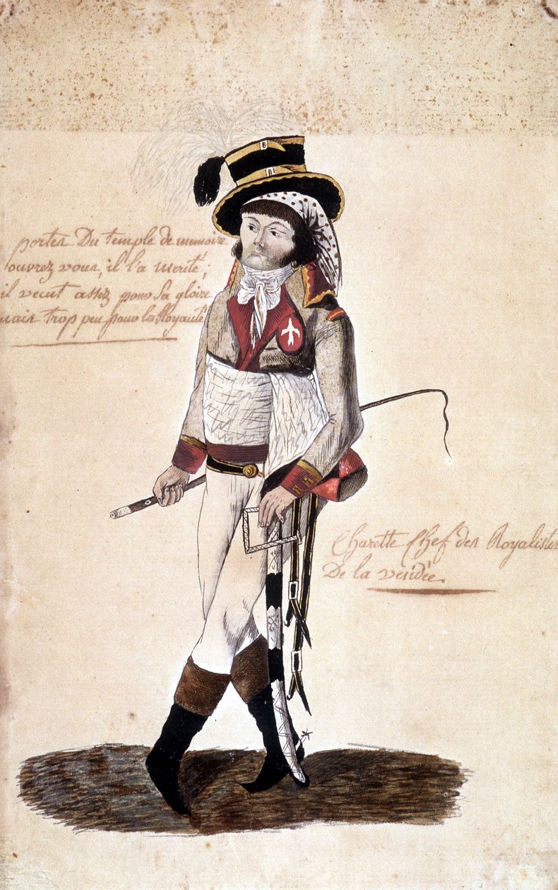 صورة كاملة الطول لفرانسوا أثاناسي (فرانسوا أثناسي) بواسطة Charette de la Contrie (1763-1796) ، الزعيم الملكي لـ Vendée - Musée Dobrée ، نانت بواسطة المدرسة الفرنسية