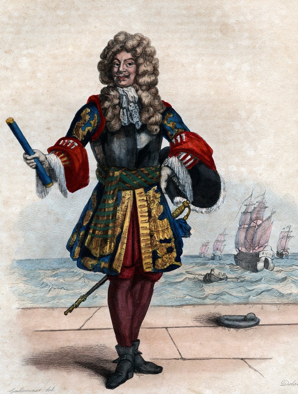 صورة لإبراهام دوكين (1610-1688) ، الماركيز الفرنسي والضابط البحري. بواسطة المدرسة الفرنسية