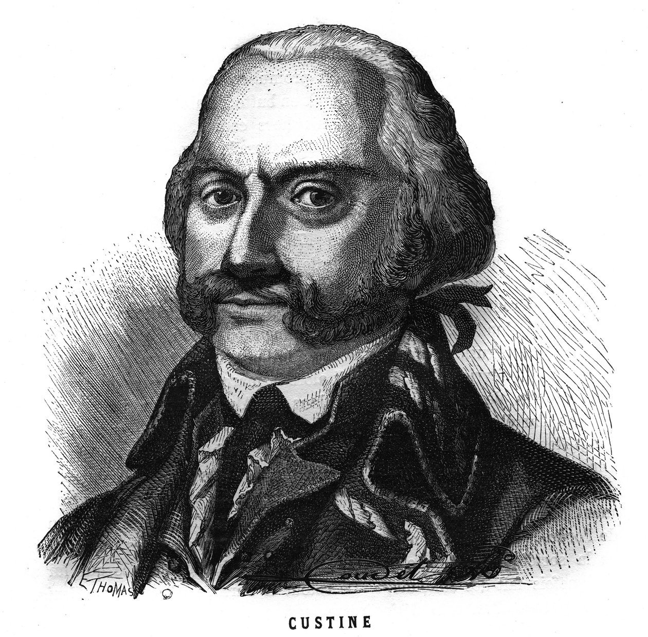 صورة لآدم فيليب دي كوستين (1740-1793) جنرال فرنسي. نقش في "Les Illustrations De L'armee Francaise de 1789 a 1880" بواسطة المدرسة الفرنسية