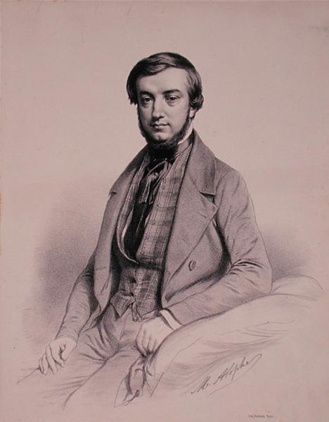 صورة لأدولف كلير ليكاربنتير ، نقشها ماري ألكسندر ألوف (1812-1883) (ليثو) بواسطة المدرسة الفرنسية