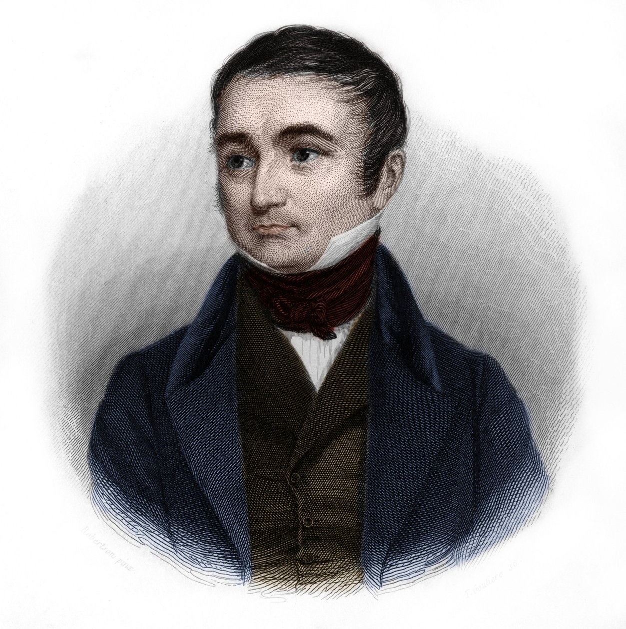 صورة لأدولف تيير (1797-1877) ، سياسي ومؤرخ فرنسي. في "" كتاب المتحدثين "للويس دي كورمينين تيمون. 1842. مجموعة خاصة. بواسطة المدرسة الفرنسية