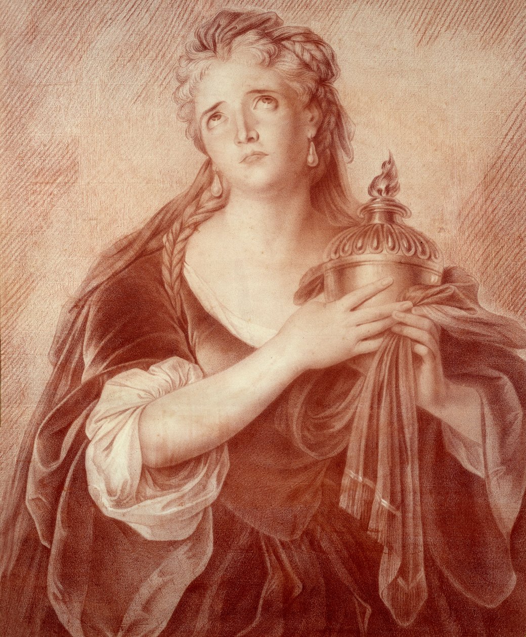 صورة لأدريان ليكوفرور (1692-1730) ، فنان درامي فرنسي. رسم فيليب دي سانت ألبين بواسطة المدرسة الفرنسية