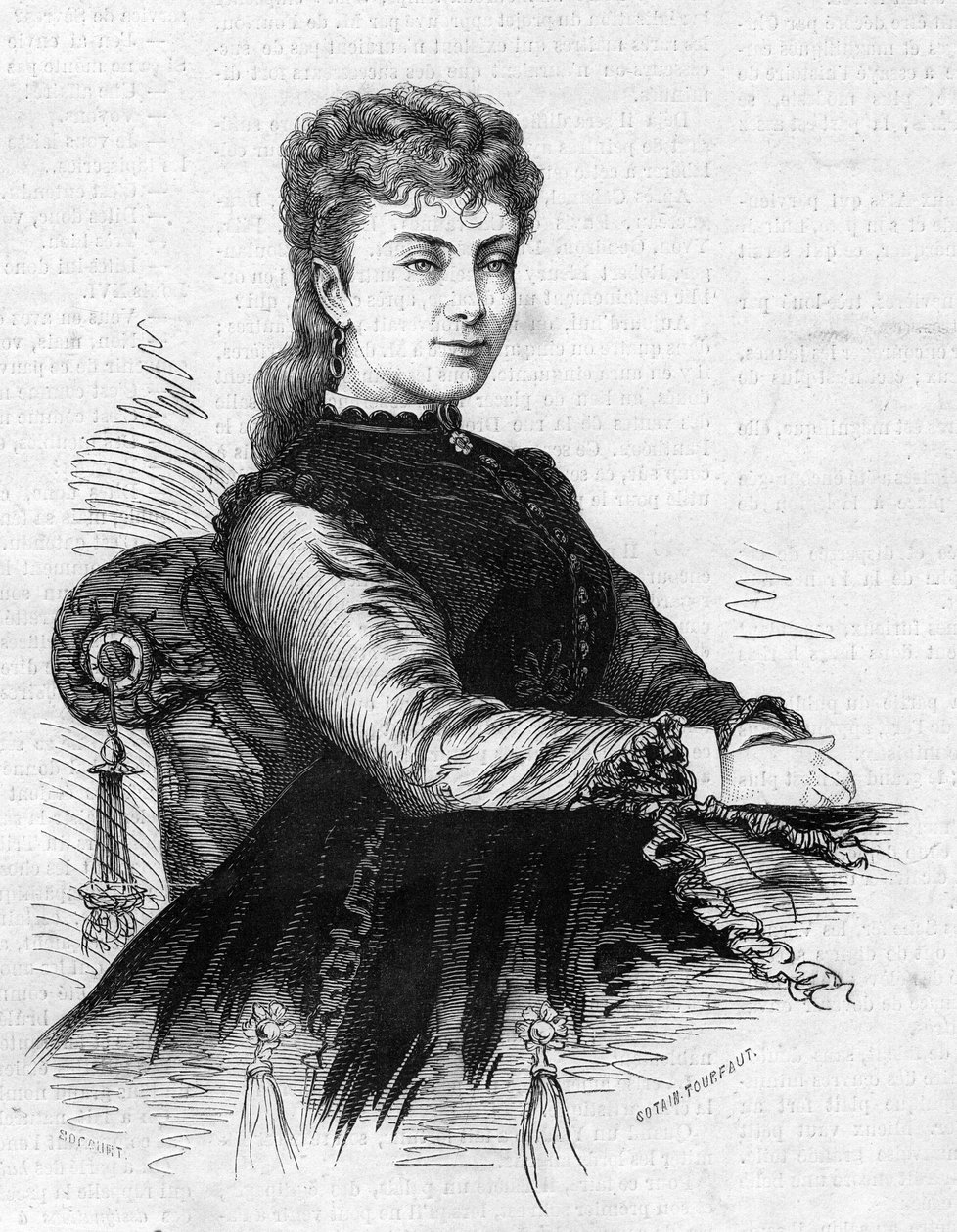 صورة إيمي ديسكلي (حوالي 1837-1874) ، الممثل الكوميدي الفرنسي. نقش في "" Le Monde Illustré "" رقم 883 بتاريخ 14 مارس 1874. بواسطة المدرسة الفرنسية