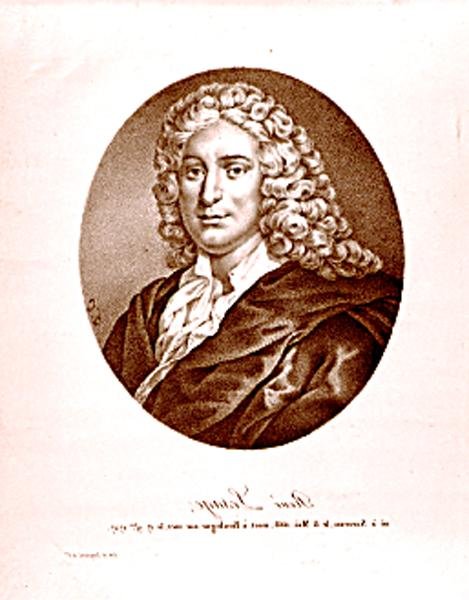 صورة لآلان رينيه ليساج (1668-1747) (ليثو) (صورة بالأبيض والأسود) بواسطة المدرسة الفرنسية
