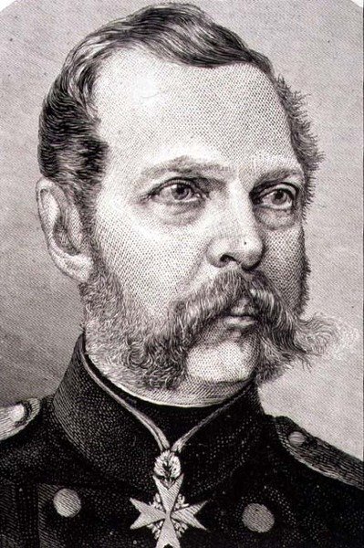 صورة ألكسندر الثاني (1818-1881) إمبراطور روسيا من عام 1855 (نقش) بواسطة المدرسة الفرنسية