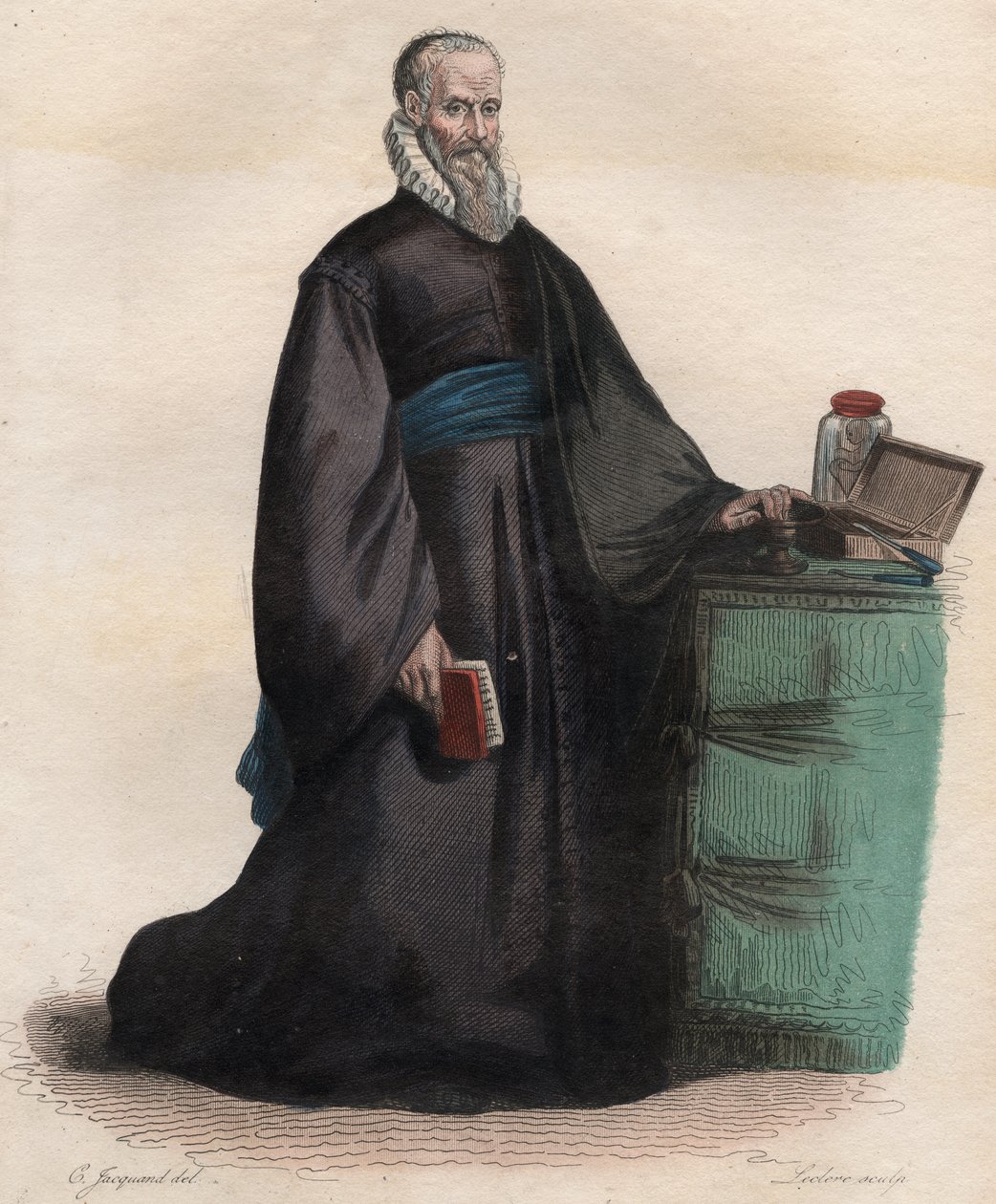 صورة لأمبرواز باري (1509-1590) ، الجراح الفرنسي. بواسطة المدرسة الفرنسية