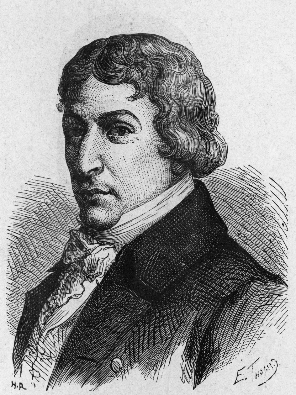 صورة لآمي (آيم) أرغان (1755-1803) ، عالم فيزياء سويسري. - في "" Album de la Science؛ علماء لامعون الاكتشافات الكبرى ”” “1896. بواسطة المدرسة الفرنسية