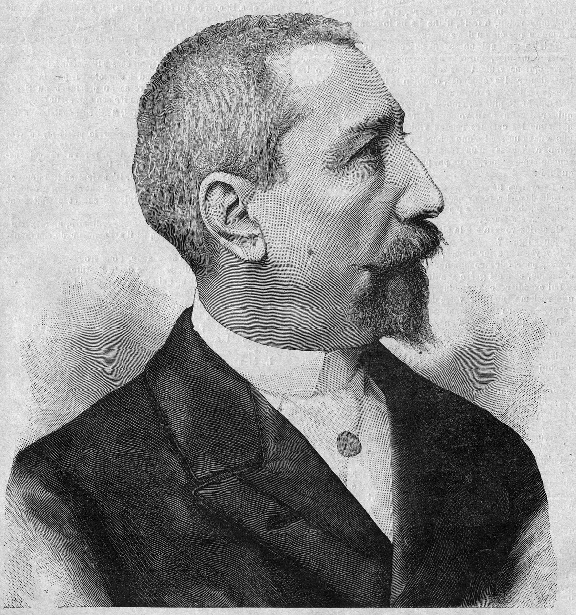 صورة لأناتول فرانس (1844-1924) ، الروائي والشاعر الفرنسي ، عضو الأكاديمية الفرنسية. نقش في "La gazette du dimanche" بتاريخ 6 فبراير بواسطة المدرسة الفرنسية