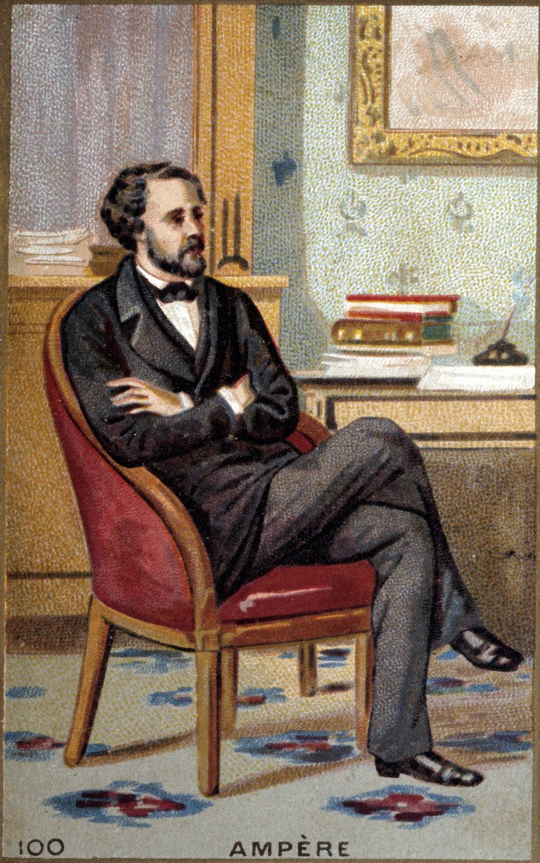 صورة لأندريه ماري أمبير (1775-1836) ، عالم فيزياء فرنسي. بواسطة المدرسة الفرنسية