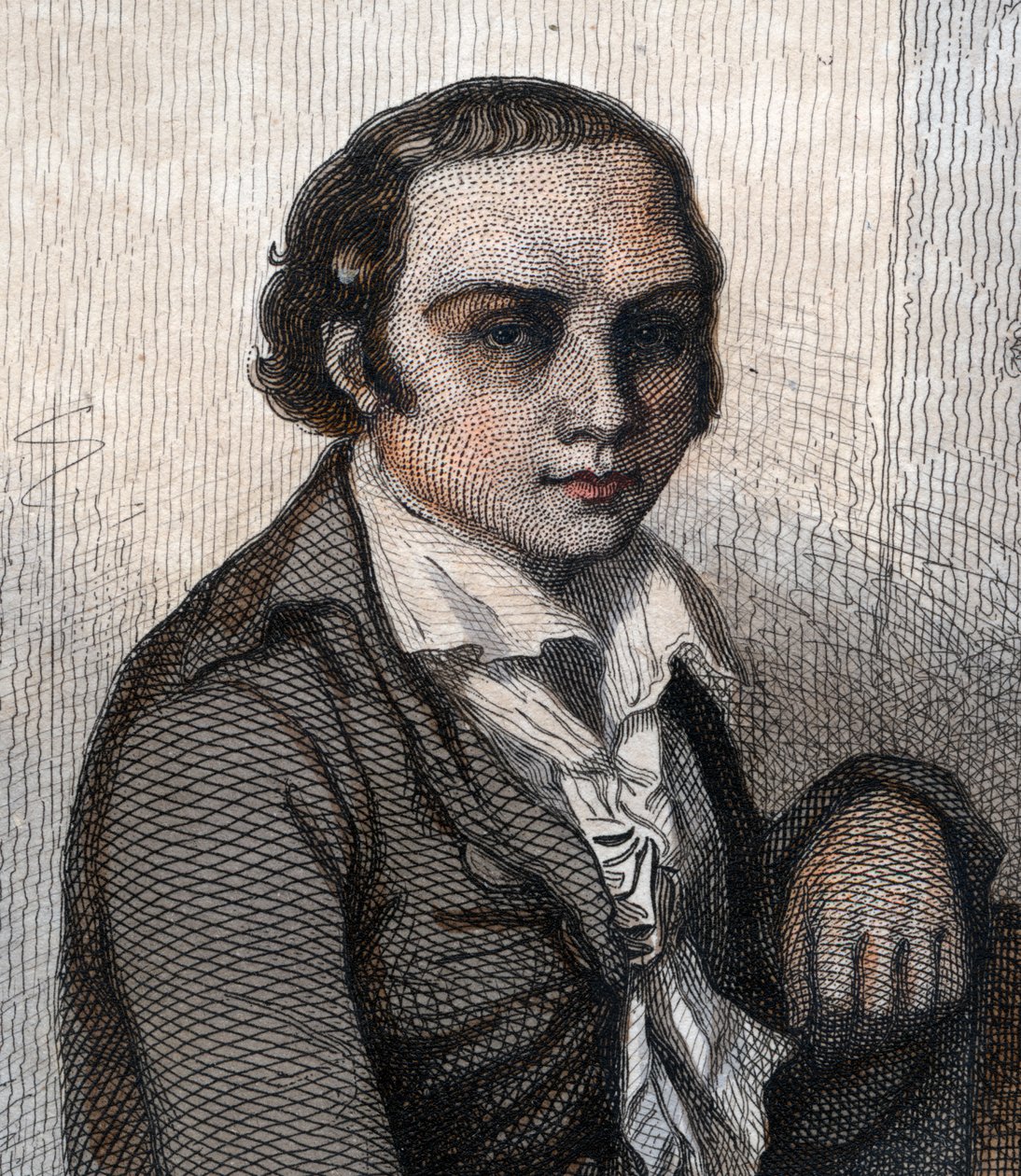 صورة للشاعر الفرنسي أندريه ماري تشينيه (1762-1794). بواسطة المدرسة الفرنسية