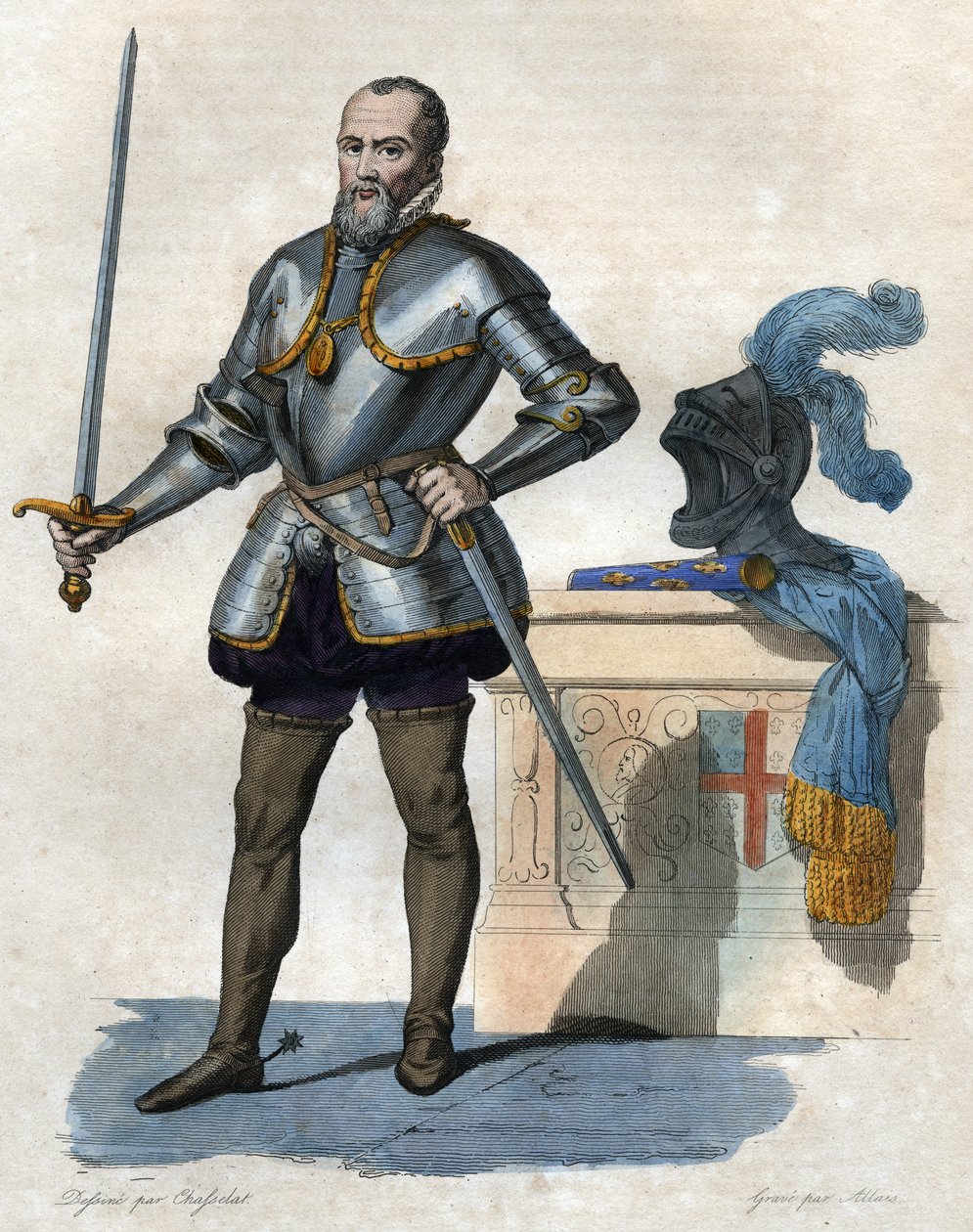 صورة لآن دي مونتمورنسي ، دوك دي مونتمورنسي (1492-1567) ، جندي فرنسي ، رجل دولة ودبلوماسي. بواسطة المدرسة الفرنسية