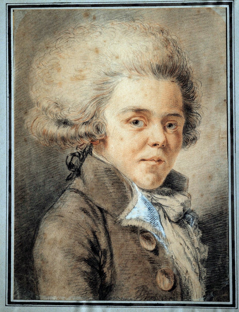 صورة أنطوان دي ريفارول (1753-1801) مجادل وكاتب فرنسي لوحة مائية للمدرسة الفرنسية بواسطة المدرسة الفرنسية