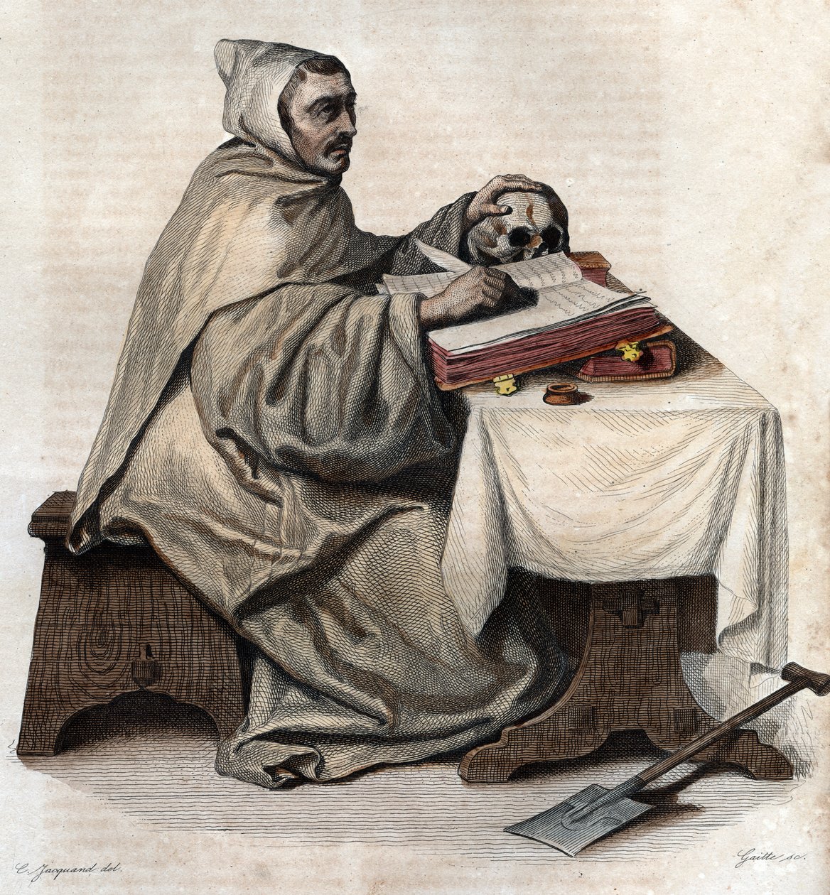صورة أرماند جان لو بوثيلييه دي رانس (1626-1700) ، رئيس الدير الفرنسي ومؤسس Trappist Cistercians. بواسطة المدرسة الفرنسية