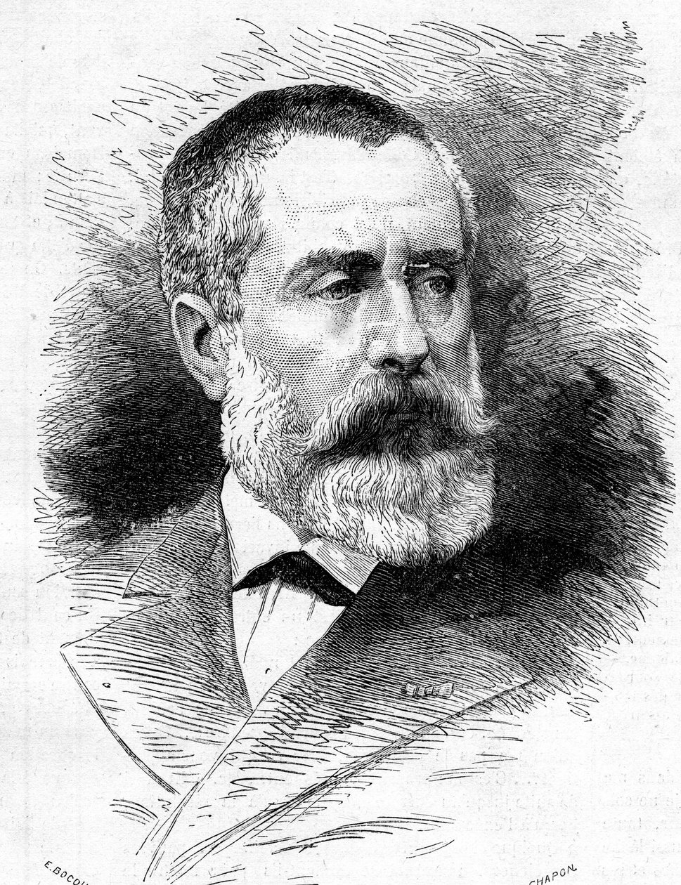 صورة لأوغست إيمانويل فوكوربيل (1821-1884) ، الملحن الفرنسي ومدير أوبرا باريس. نقش في "" Le Monde Illustré "" رقم 1165 بتاريخ 26 يوليو 1879. بواسطة المدرسة الفرنسية