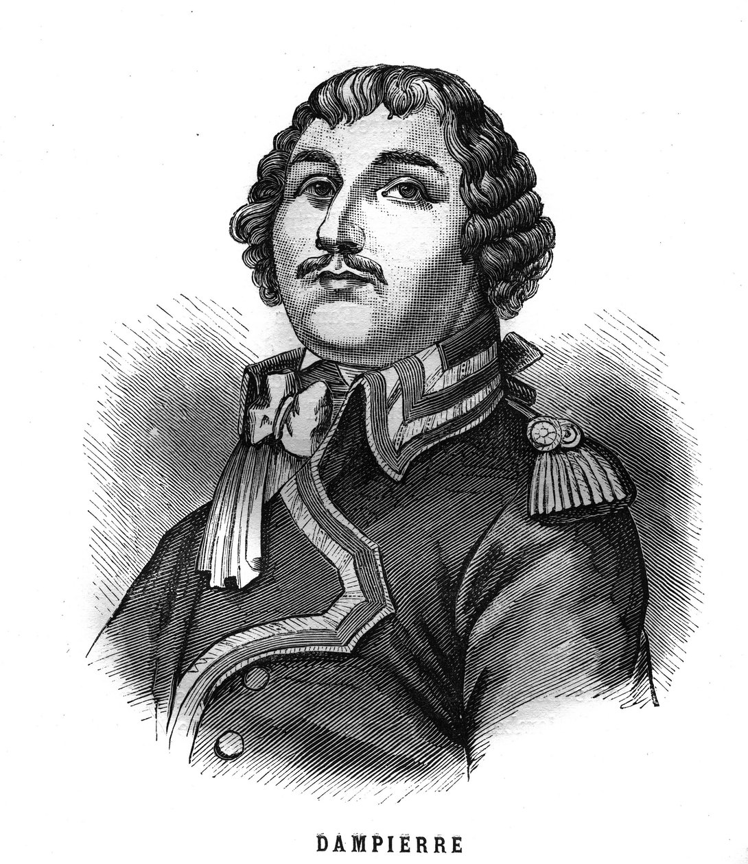 صورة لأوغست بيكو دي دامبيير (1756-1793) ، قائد الثورة الفرنسية. نقش في "Les Illustrations De L'armee Francaise de 1789 a 1880" بواسطة المدرسة الفرنسية