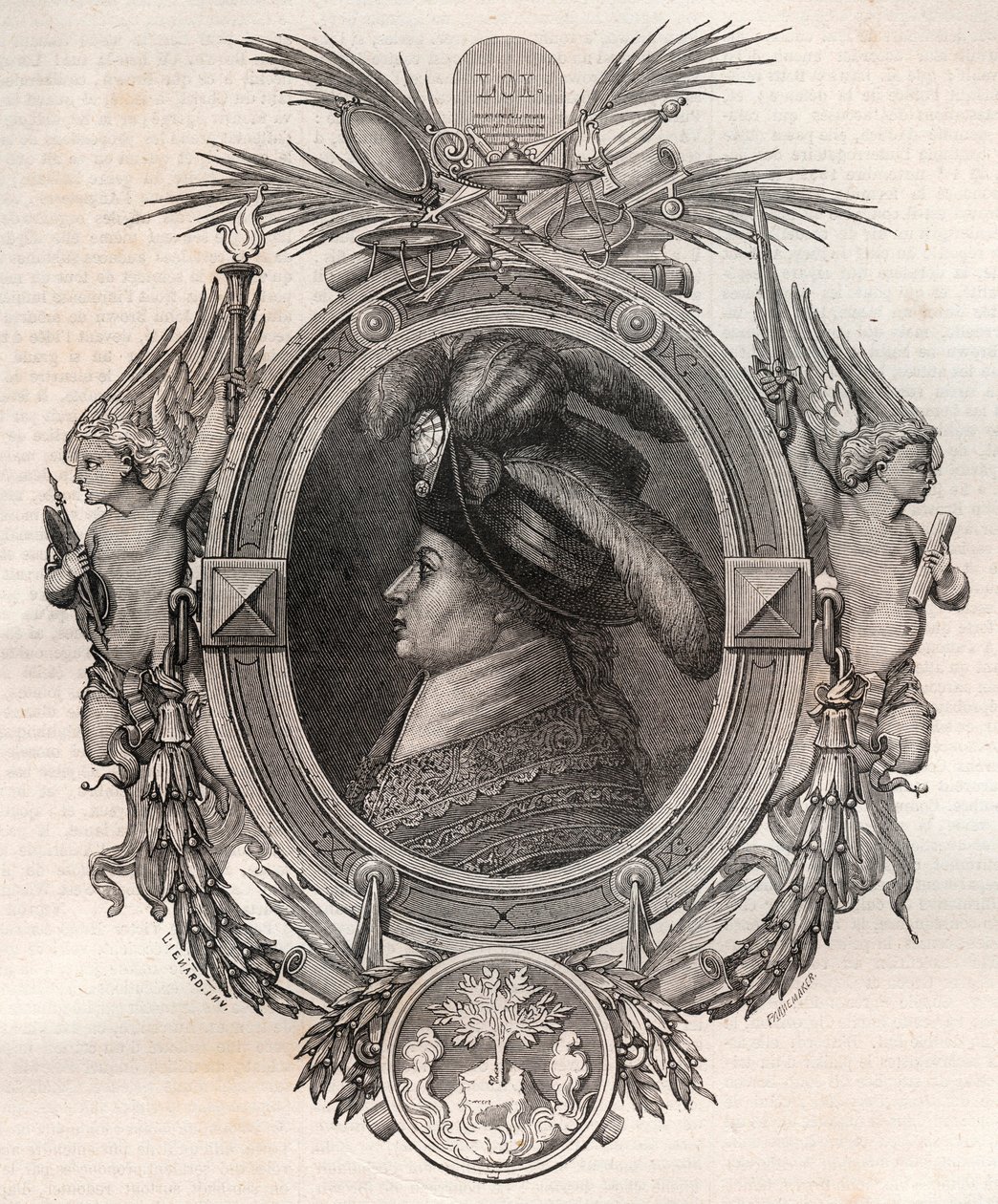 صورة بارتيليمي فرانسوا ماري (ماركيز) (1747-1830) (بالتازار فرانسوا ، ماركيز بارثيليمي) - نقش في "" الموسوعة الوطنية الجديدة "لموريس لا شارست - 1870 - بواسطة المدرسة الفرنسية